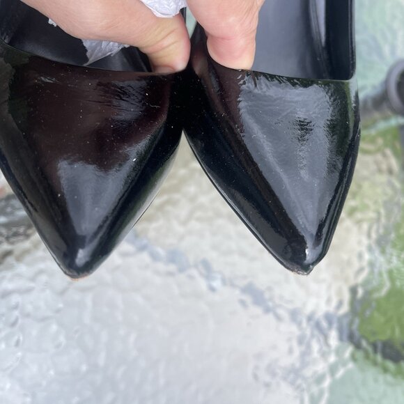 Vince Camuto Glossy Black Heels - Picture 6 of 12